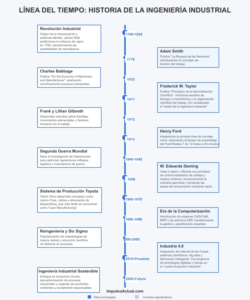 Historia de la Ingeniería Industrial Linea del Tiempo
