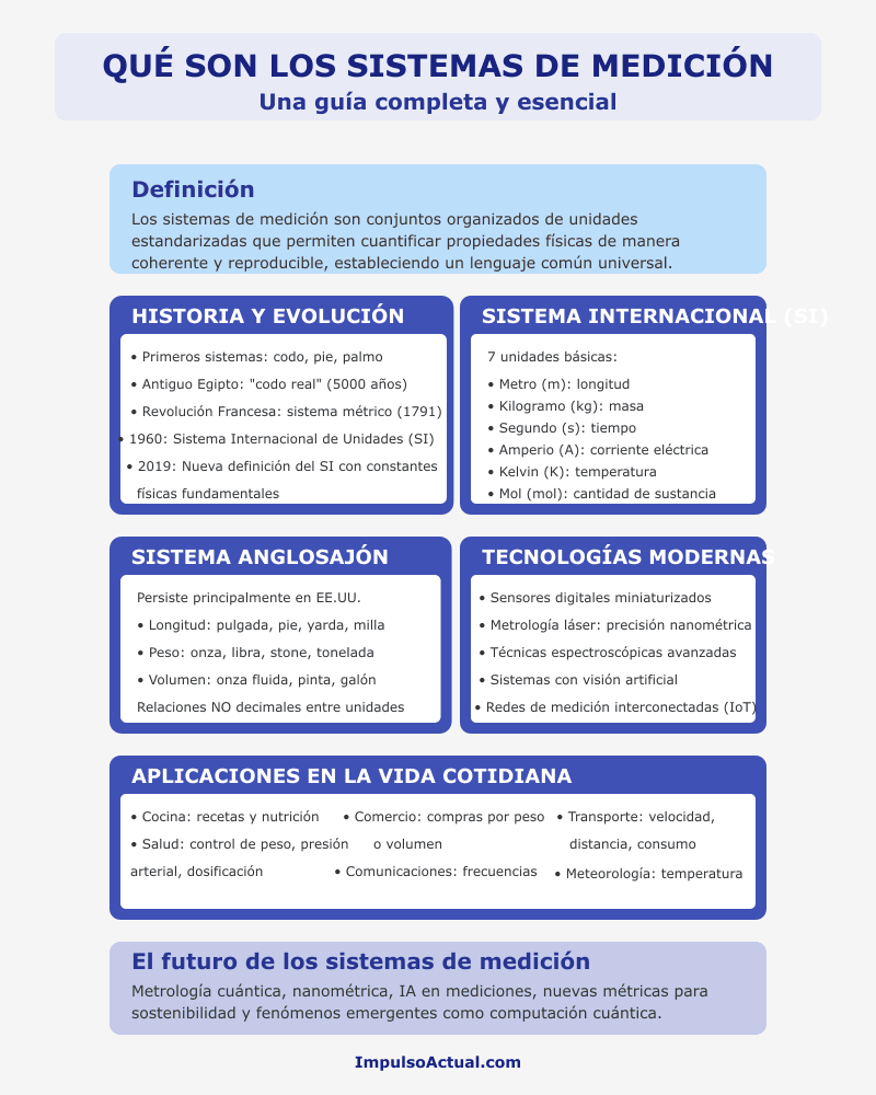 qué son los sistemas de medición - Infografía