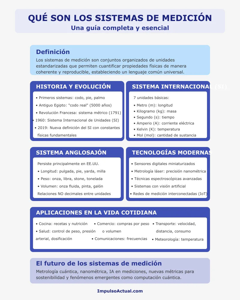 qué son los sistemas de medición - Infografía